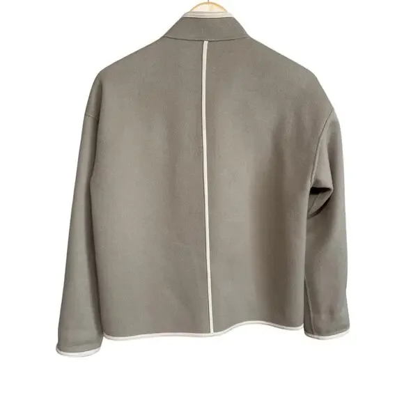 Lafayette 148 New York Wool & Cashmere Double-Faced Jacket Neutral Beige